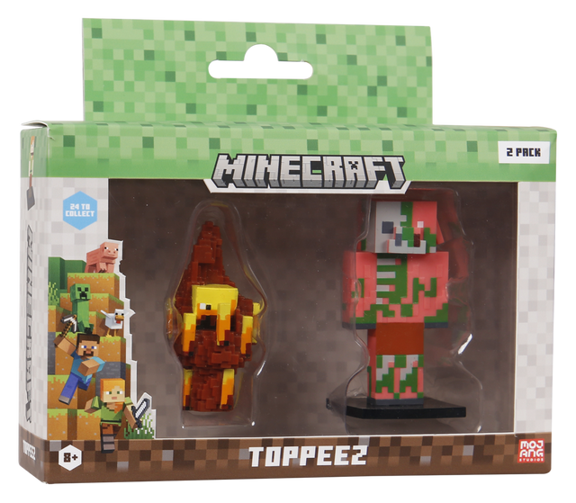 Minecraft - 3D Figure 2 pack -  Blaze & Zombiefied Piglin Minecraft