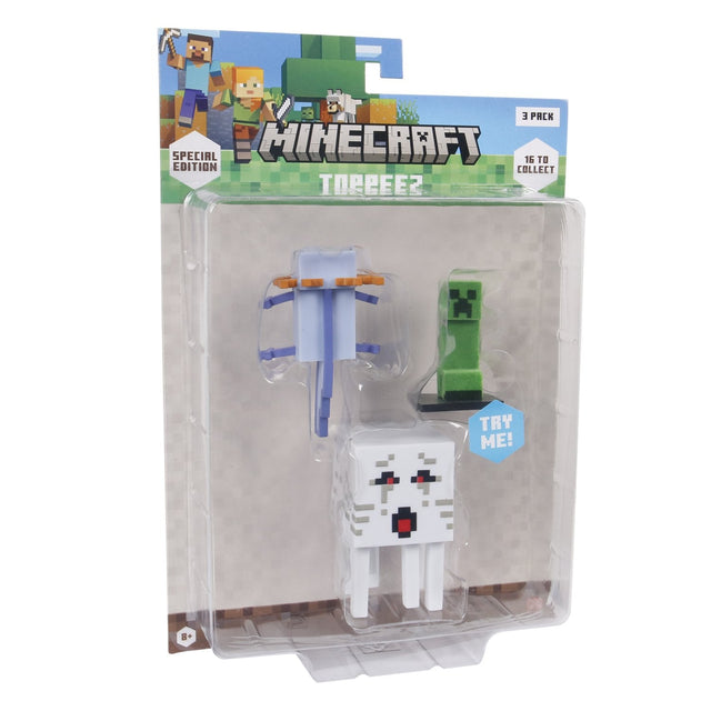 Minecraft - 3D Special Edition Figure 3 pack Blister - Axolotl , Creeper & Ghast Minecraft