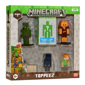 Minecraft - 6 cm figure 6-pack Deluxe box S2 - Zombie Villager, Piglin, Goat, Wither Skeleton, Alex and Surprise Minecraft