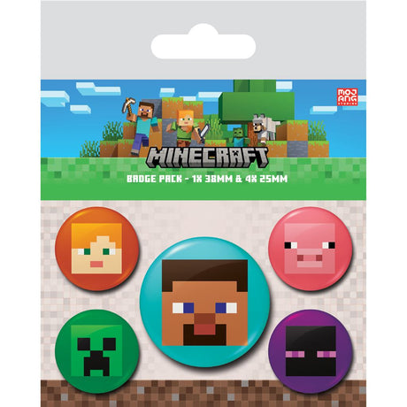 Minecraft - Faces Badge Pack Minecraft