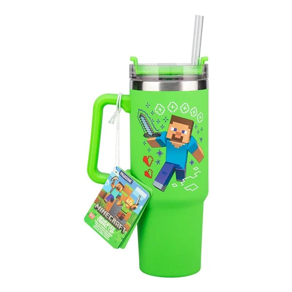 Minecraft Grøn 900ml Multiway Rejse kop med sugerør
