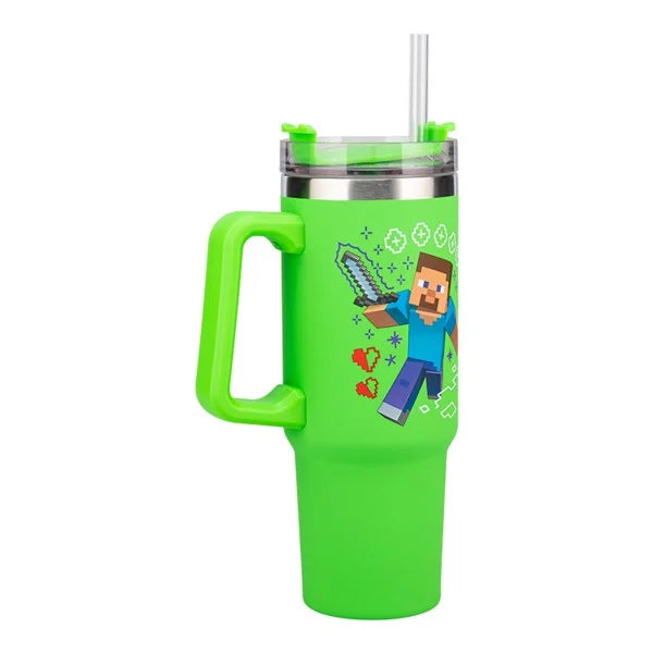 Minecraft Grøn 900ml Multiway Rejse kop med sugerør