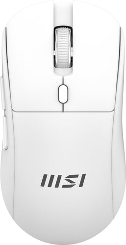 MSI FORGE K210 Wireless Combo White – den medfølgende hvide mus set ovenfra