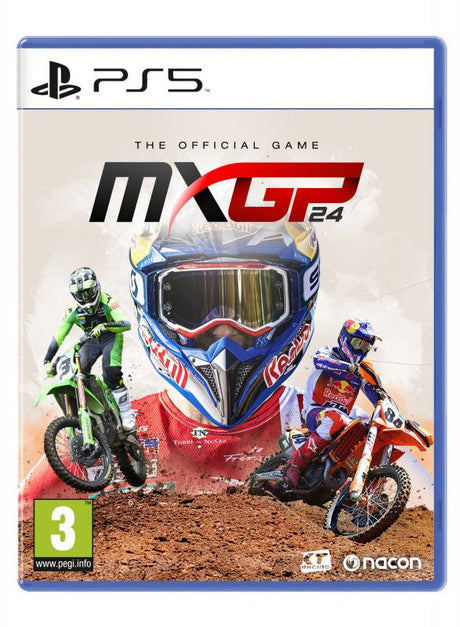 MXGP 24 til PlayStation 5 – spillets forside med motocrosskørere