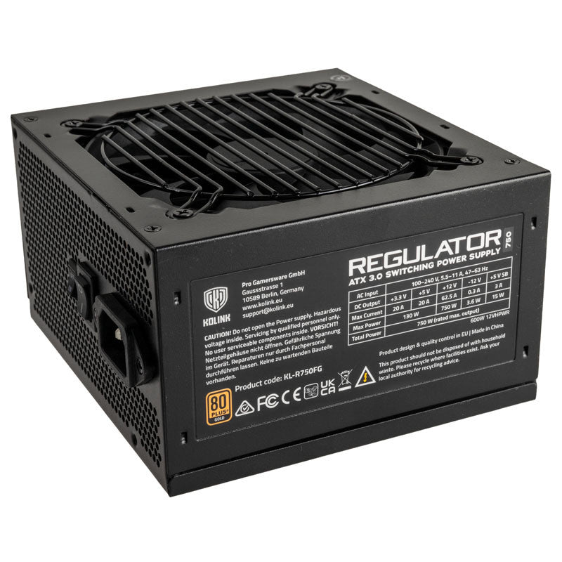 Kolink KL-R750FG PSU. Gen5. Gold - 750W, ATX 3.0, 600W 12VHPWR