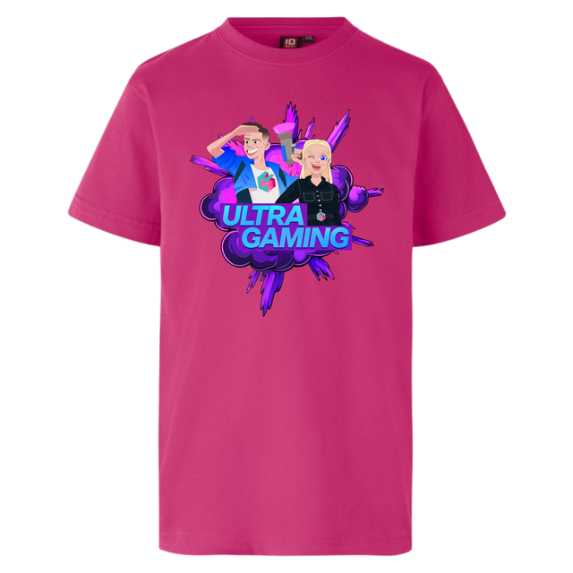 Ultra Gaming Tee - Lyserød Ultra Gaming