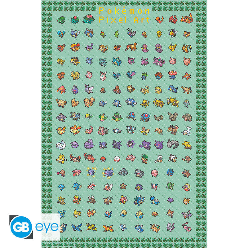 Pokemon - Maxi Poster - Pixel Art Abysse