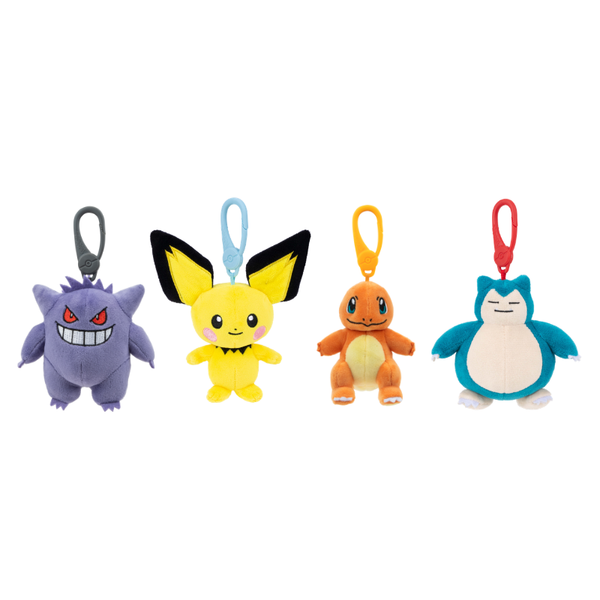Pokémon plysfigur med clips – assorteret, serie 16