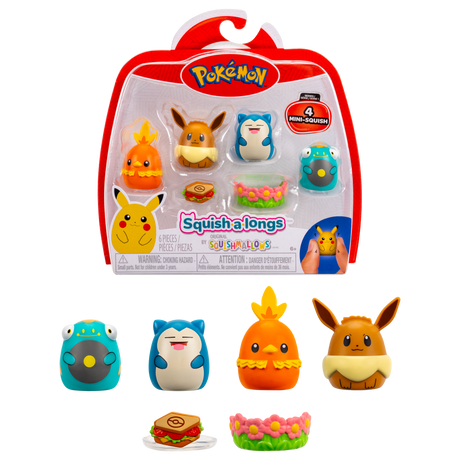 Pokémon - Squishalongs 4 PK Eevee/Snorlax (SQAL0068) Pokémon