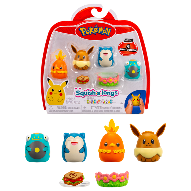 Pokémon - Squishalongs 4 PK Eevee/Snorlax (SQAL0068) Pokémon