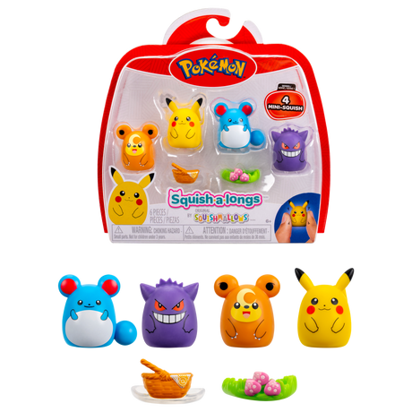 Pokémon - Squishalongs 4 PK Pikachu/Gengar (SQAL0069) Pokémon