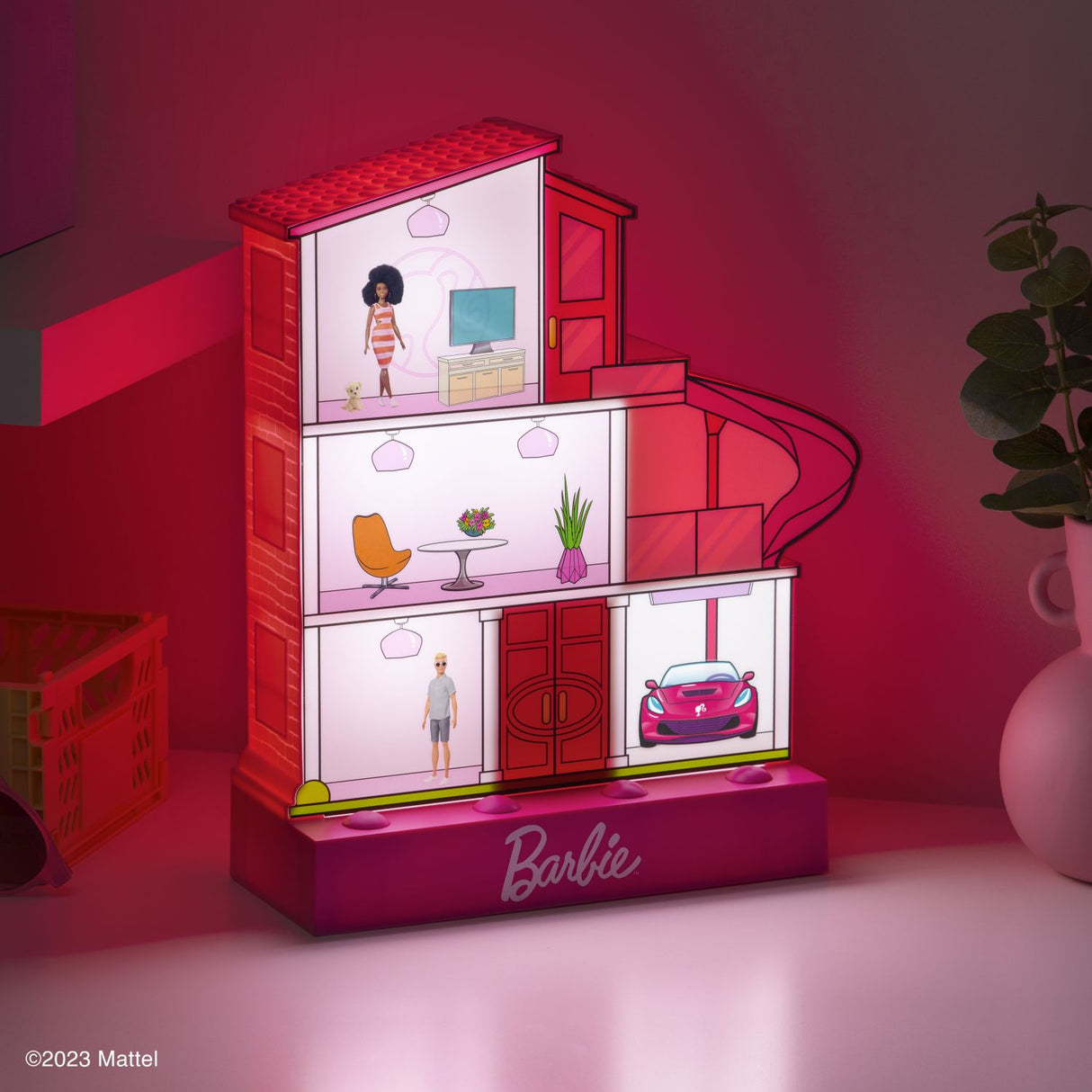 BARBIE DREAMHOUSE LYS MED KLISTERMÆRKER