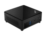MSI Cubi 5 1M-469BDE – barebone, Intel Core 5 120U – Sort mini-PC set skråt forfra
