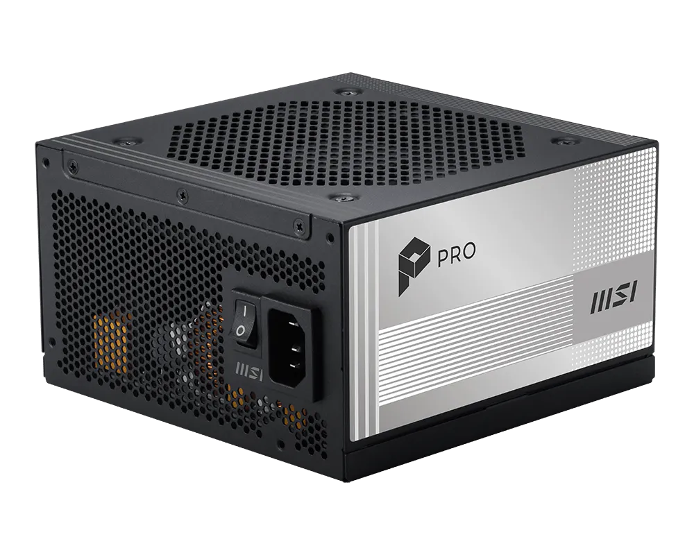 MSI PRO A1000PL PCIE5 1000 W strømforsyning - 80 PLUS Platinum