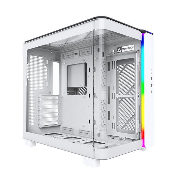 Montech King 95 Weiß - gebogenes Glas