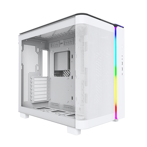 Montech King 95 Weiß - gebogenes Glas