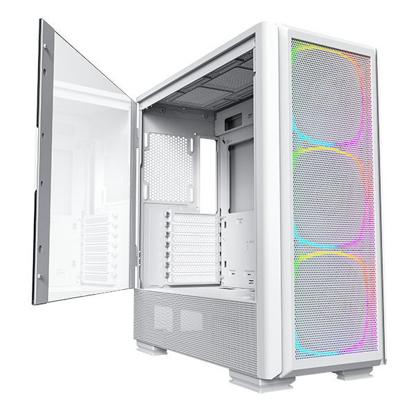 Montech Sky Two GX Weiß – Midi-Tower, E-ATX, 3x ARGB PWM-Lüfter
