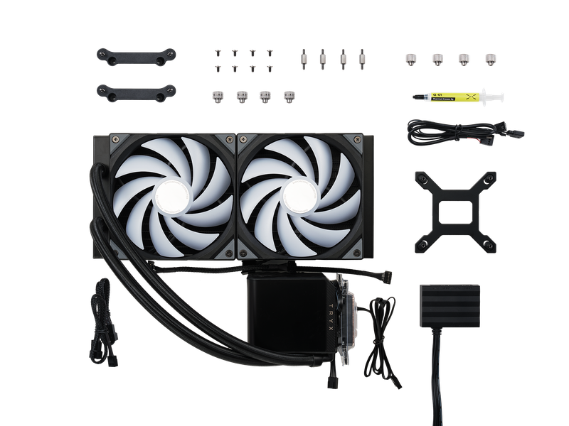 TRYX PANORAMA 280mm AIO Liquid Cooler ARGB Sort TRYX