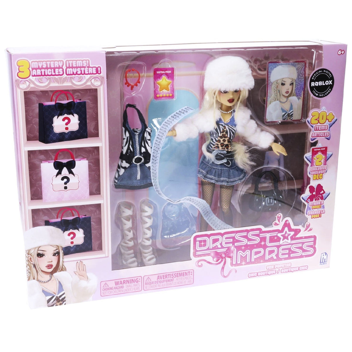Roblox - Dress to Impress Fashion Doll Set Deluxe Playset 3 in 1 (910378) Roblox