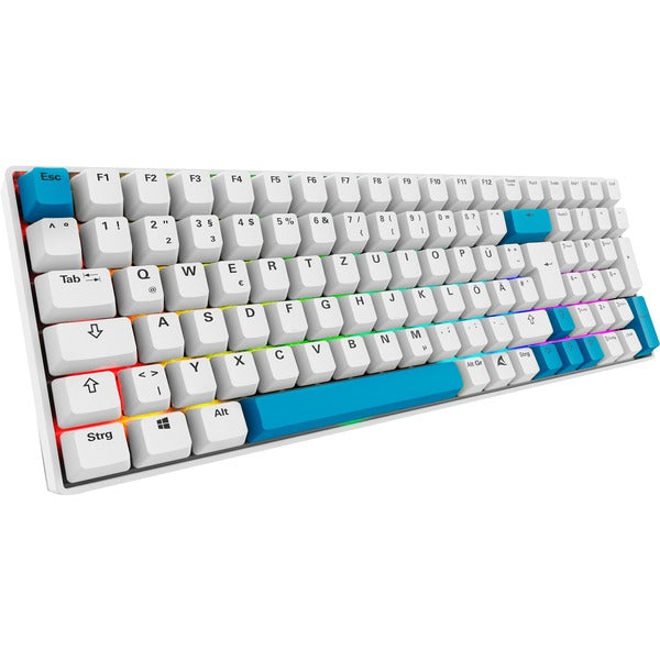Sharkoon SKILLER SGK50 S2 PBT tastatur – hvid, DE, Gateron Yellow