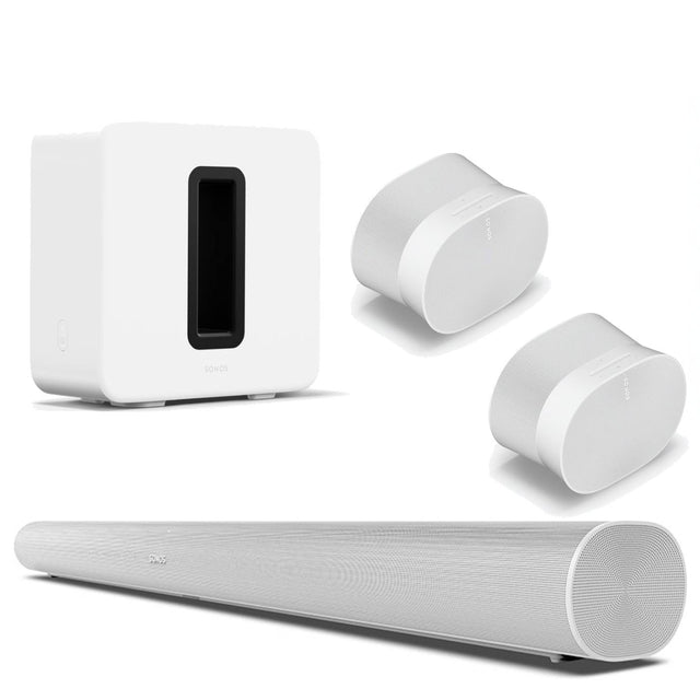 Sonos-  2xEra 300  Sub (Gen 3) & Arc - Bundle - Ultimate Home Audio System - White Sonos