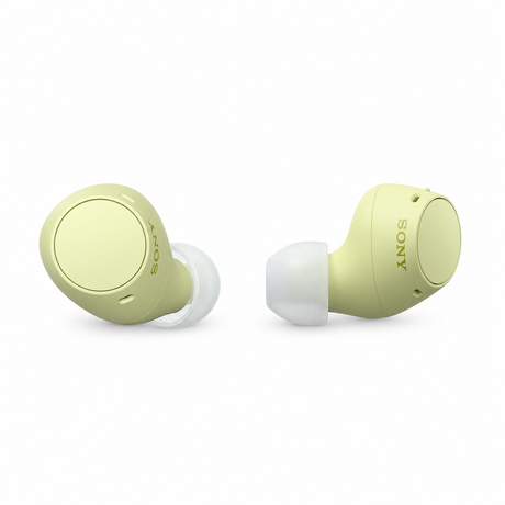 Sony WF-C510 – trådløse in-ear-øretelefoner – gul – produktbillede