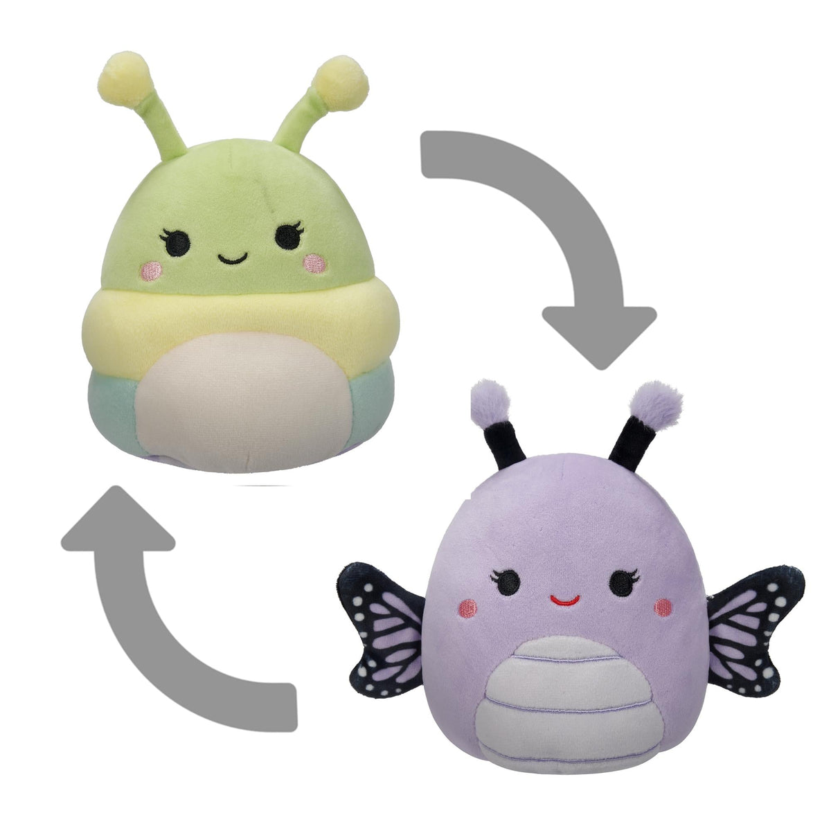 Squishmallows - 13 cm P18 Plush - Flip A Mallows - Rutabaga and Bibiana Squishmallows