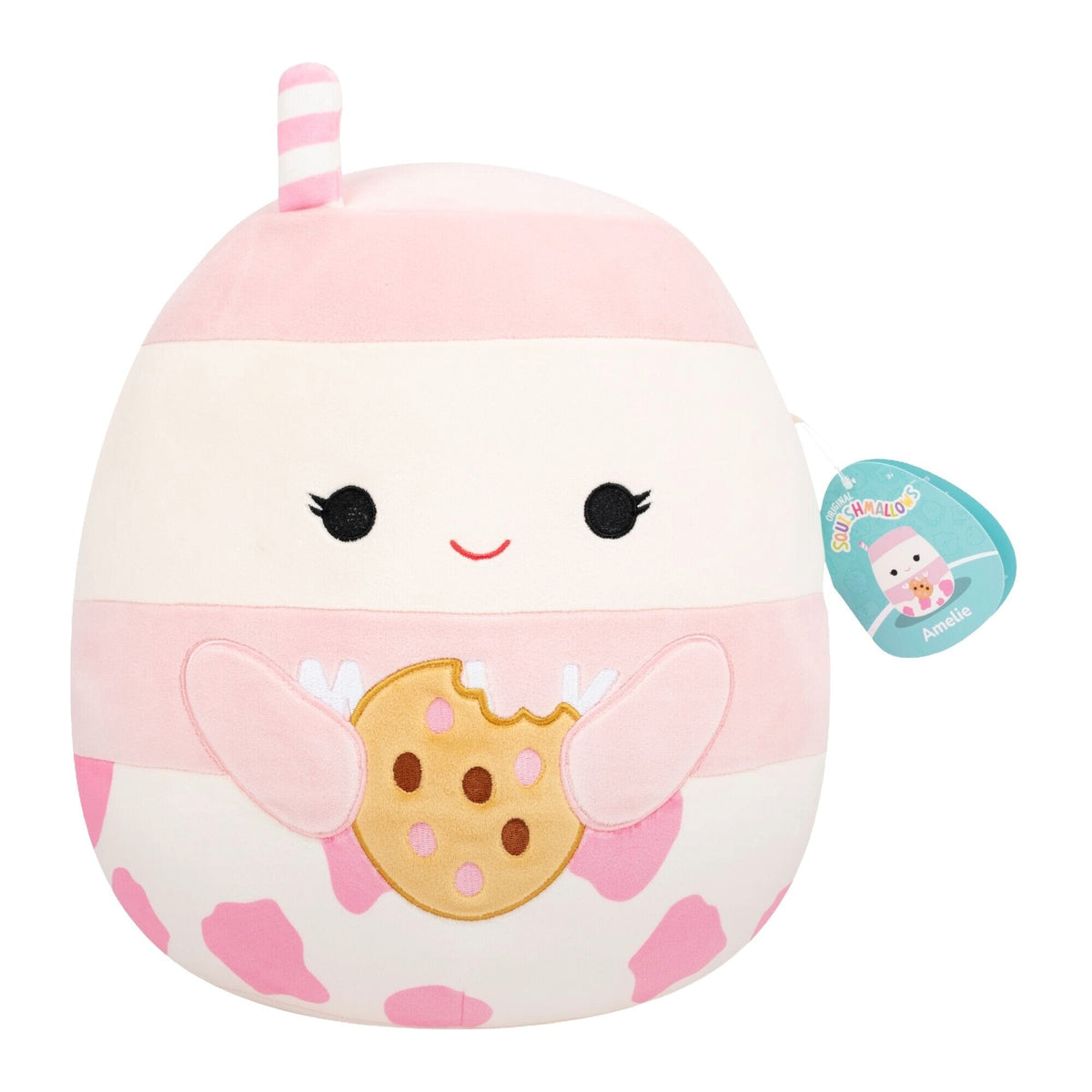 Squishmallows - 30 cm P26 - Amelie Strawberry Milk Squishmallows