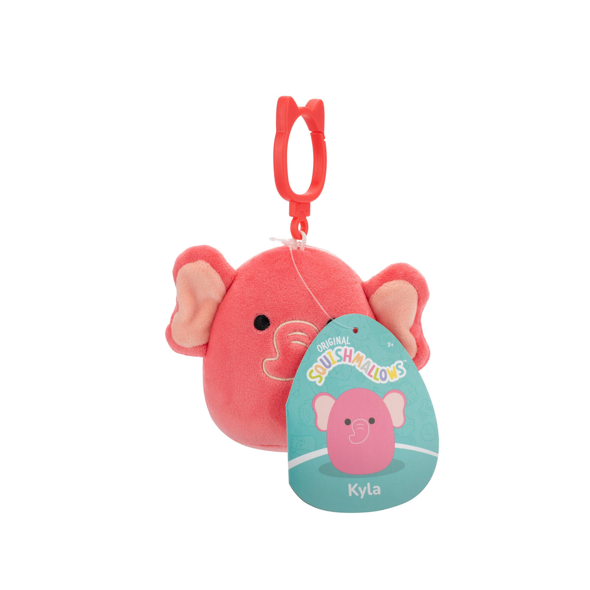Squishmallows - 9 cm P22 Clip On - Kyla Pink Elephant Squishmallows