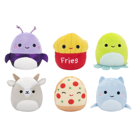 Squishmallows - Micromallows 6-pack Plush - Axel, Pep, Orphine, Walkers, Lune, Floyd Squishmallows