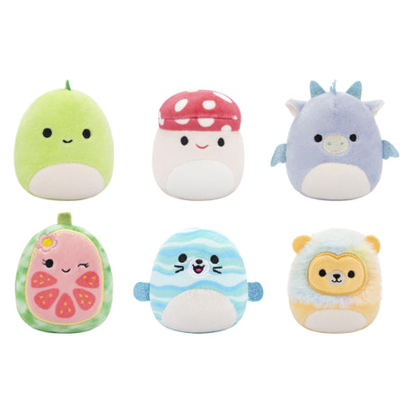 Squishmallows - Micromallows 6-pack Plush - Danny, Dane, Malcom, Lena, Leonard, Noah Squishmallows