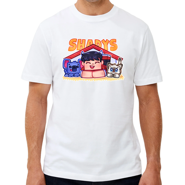 Shadys Haustier-T-Shirt – Weiß