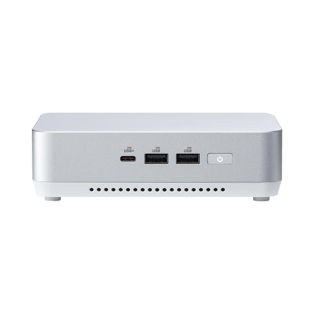 ASUS NUC 14 Pro+ mini-PC med porte på forsiden