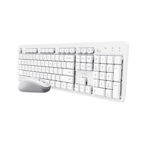Trust Ody II Trådløst Tastatur og Mus – Hvid, Nordisk