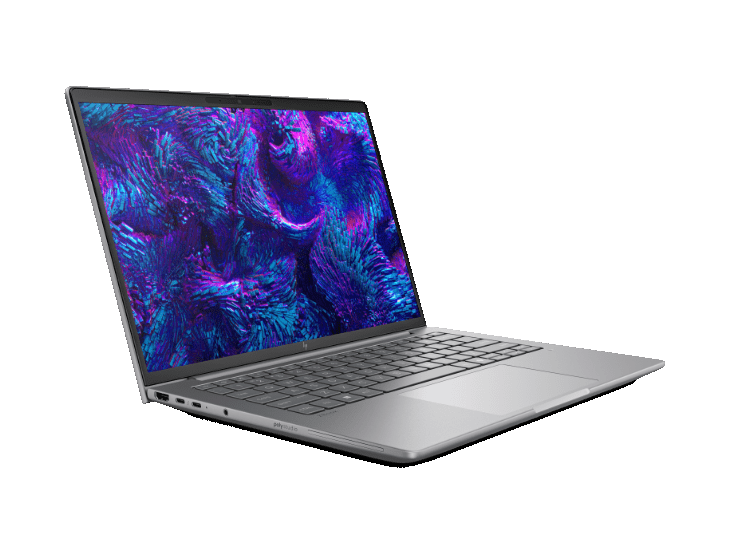 HP ZBook 8 G1i – 16" WQUXGA, Ultra 7 265H, 64 GB, 2 TB – bærbar skråt forfra