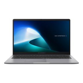 ASUS ExpertBook P1 P1503CVA-S72359X i Misty Grey – åben bærbar set forfra