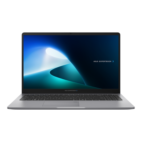 ASUS ExpertBook P1 P1503CVA-S72359X i Misty Grey – åben bærbar set forfra