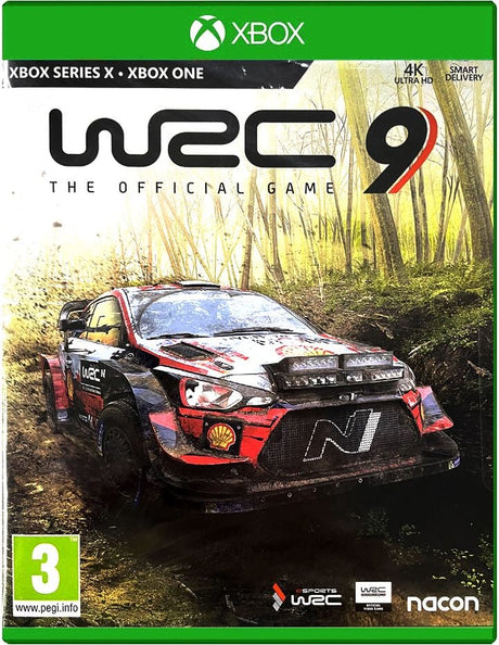 WRC 9 til Xbox – spillets forside med rallybil