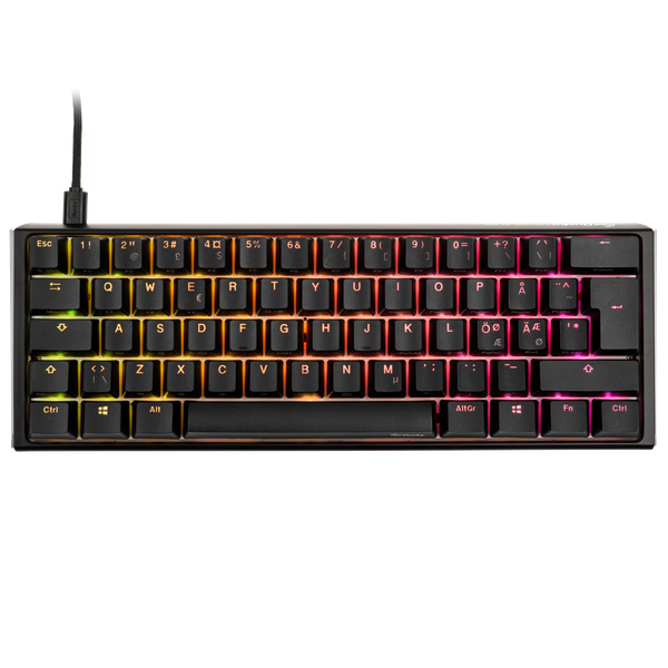 Ducky One 3 - Klassisk Sort / Hvid Nordic - Mini 60% - Gateron Baby Kangaroo - RGB Ducky