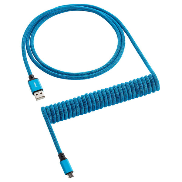CableMod Classic Spiral-Tastaturkabel, Micro-USB auf USB Typ A, Spectrum Blue – 150 cm