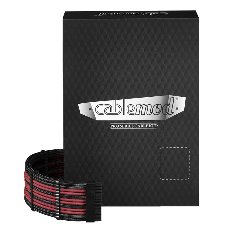 CableMod PRO ModMesh RT-Series ASUS ROG / Seasonic Cable Kits - black/blood red