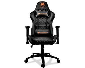 Cougar armor sort - Gamer Stol - PU Læder - Op til 120 KG Cougar