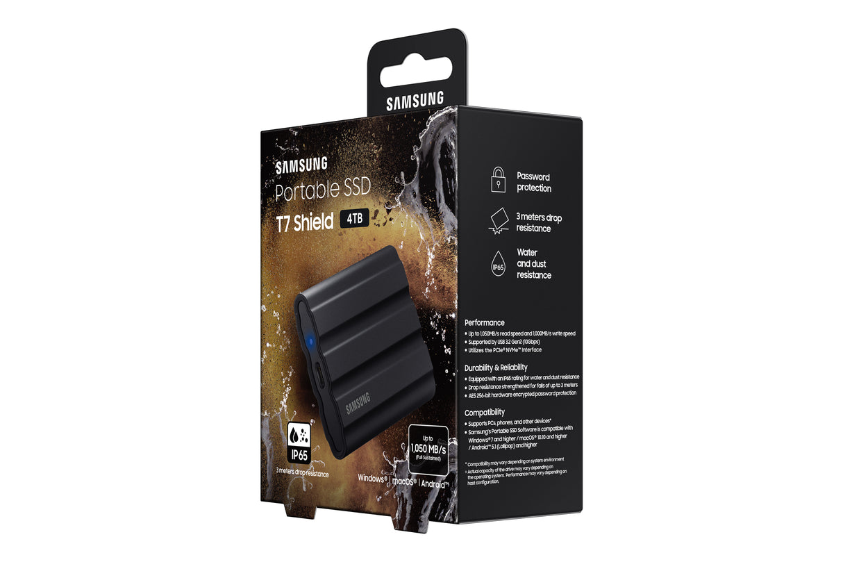 Samsung T7 Shield Solid State Drive MU-PE4T0S 4 TB USB 3.2 Gen 2