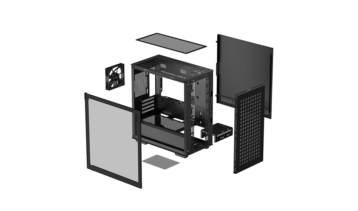 DeepCool CH370 Micro-ATX Case, Black