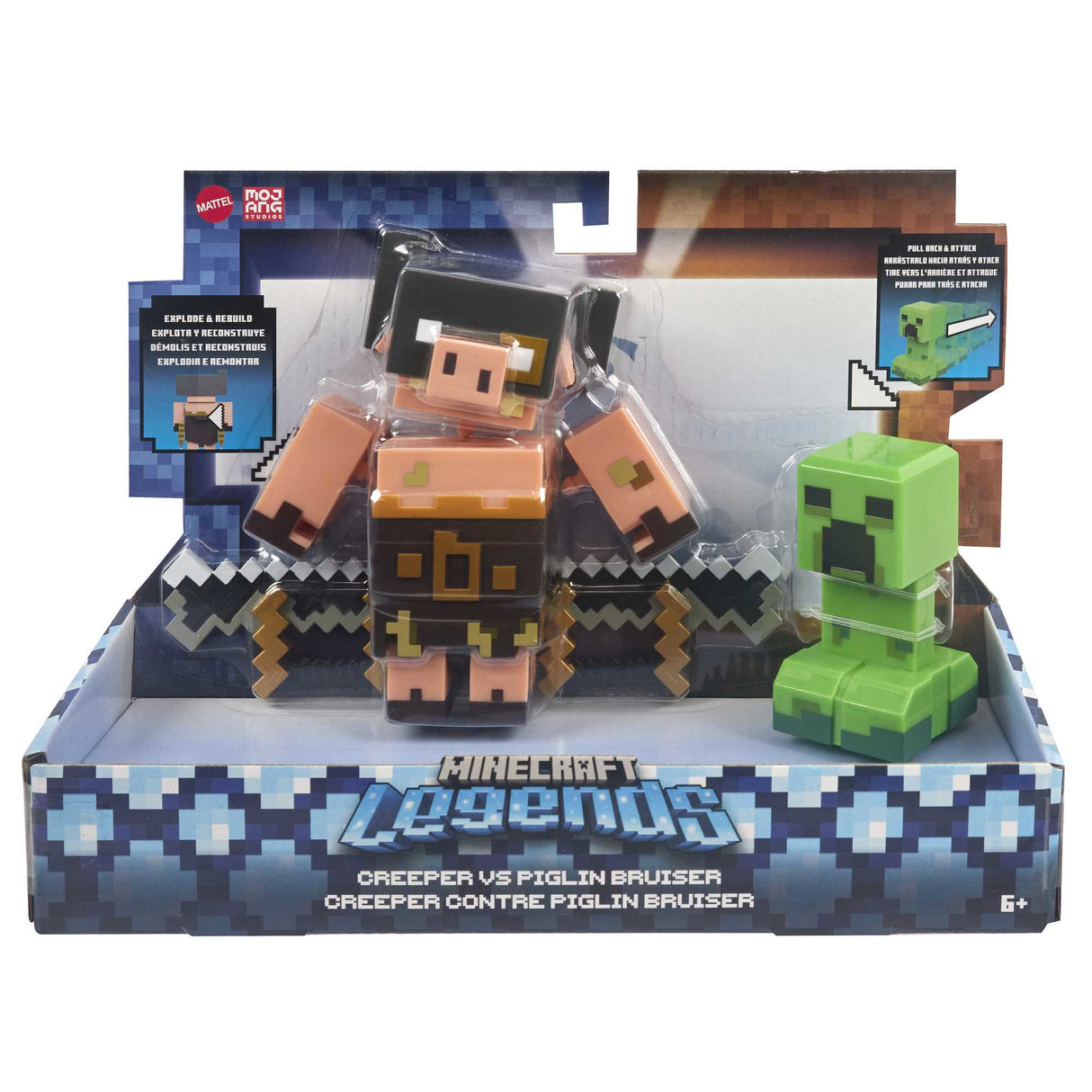 Minecraft - Legends Creeper vs Piglin Bruiser