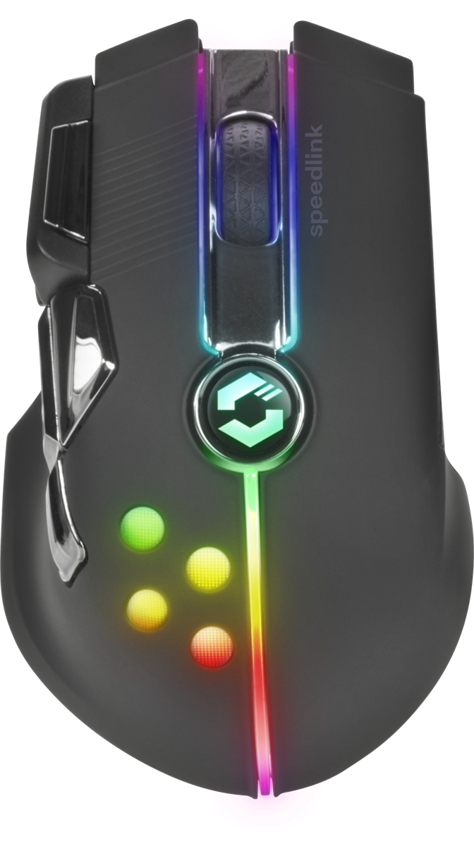 SpeedLink IMPERIOR Gaming Mouser Wireless, Gummi schwarz