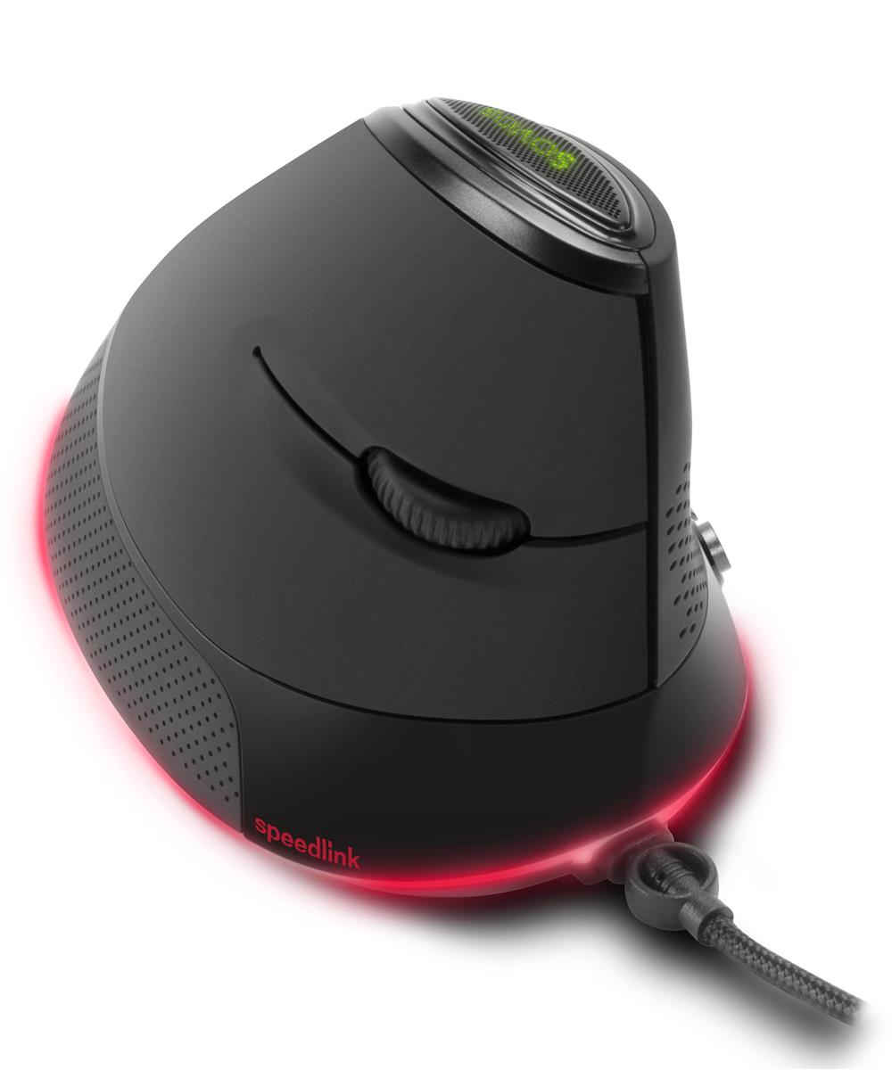 SpeedLink SOVOS Vertikale RGB-Gaming-Maus, schwarz