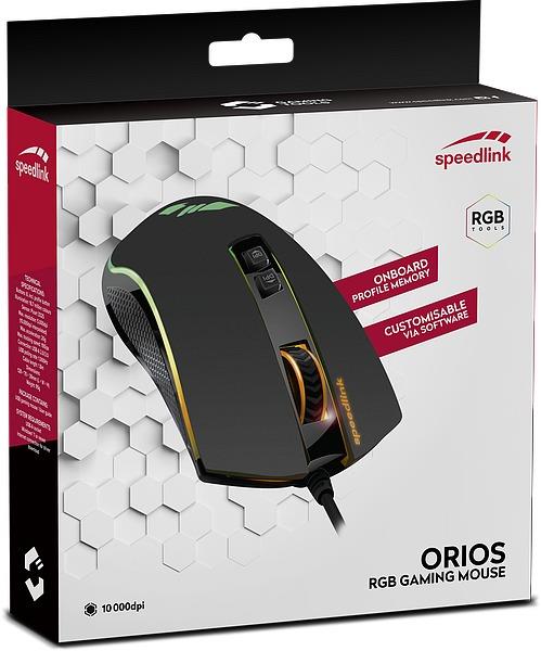SpeedLink Orios RGB-Gaming-Maus / Schwarz