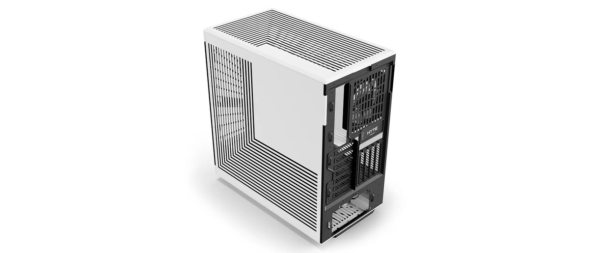 HYTE Y40 Black/White Miditower - Panoramic Glass Veil, included PCIe 4.0 riser cable, 2 included fans HYTE