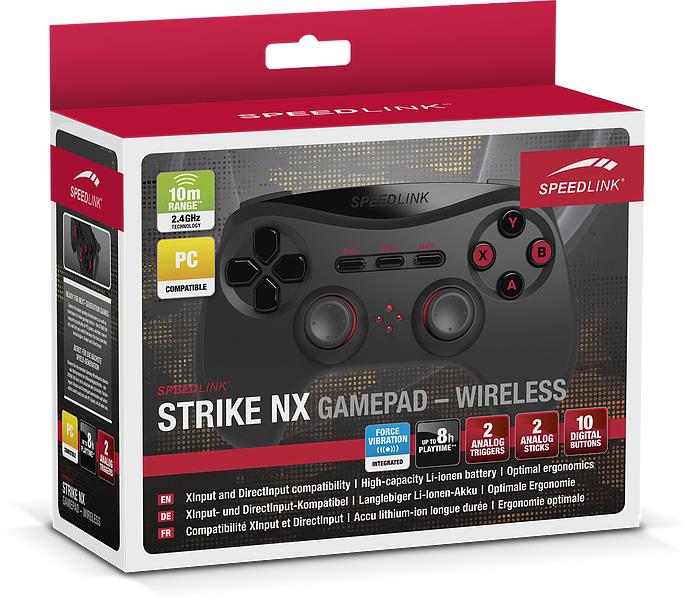 SpeedLink Strike NX Gamepad Wireless für PC/Schwarz